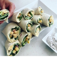 Wraps de Humus y Pepino